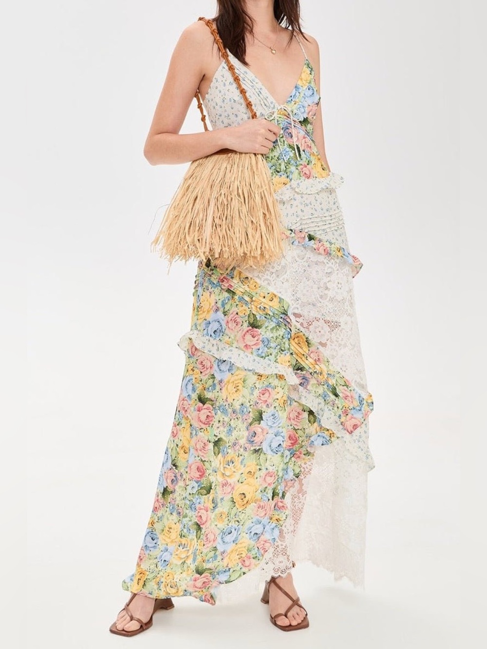 For Love and Lemons Rosalyn Yellow Maxi Dress Size Small NWOT - Picture 4 of 16